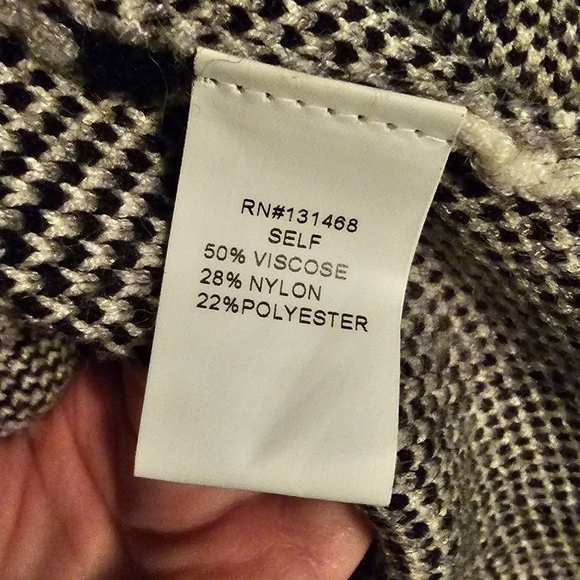 Open Front Grey Leopard Pocket Long Hooded Cardigan Size L Large - Picture 13 of 13